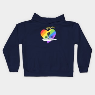 Love Wins World Pride day Kids Hoodie